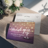 Carte Postale Lunettes de Champagne mariage Merci