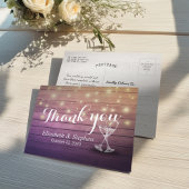 Carte Postale Lunettes de Champagne mariage Merci