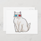 Carte Postale Lunettes de chat (Devant / Derrière)
