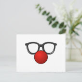 Carte Postale Lunettes de clown et nez (Debout devant)