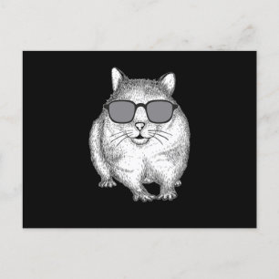Carte Postale Lunettes de hamster Hipster Rodent animal de compa