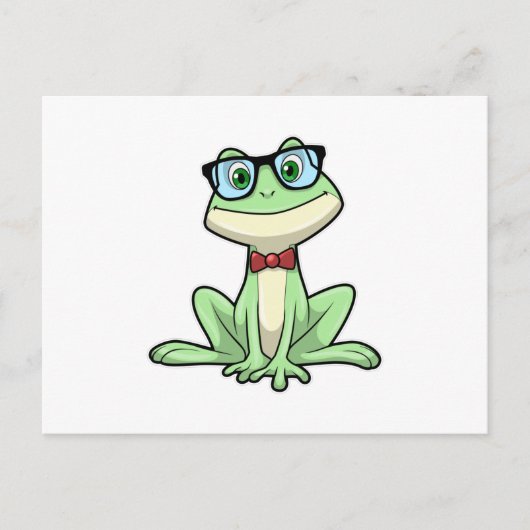 Carte Postale Lunettes de l'étudiant nerd grenouille cravate (Devant)