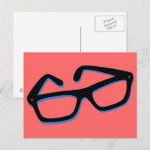 Carte Postale Lunettes de nerd cool (Devant / Derrière)