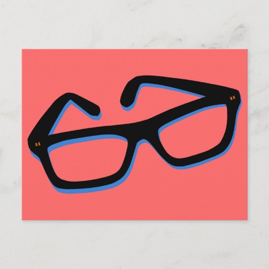 Carte Postale Lunettes de nerd cool (Devant)