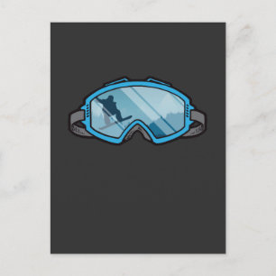 Carte Postale Lunettes de saut en snowboard Freestyle Fan de spo