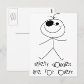 Carte Postale Lunettes de sécurité (Devant / Derrière)