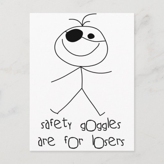 Carte Postale Lunettes de sécurité (Devant)