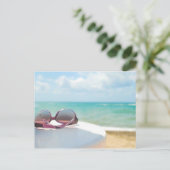 Carte Postale Lunettes De Soleil À La Plage (Debout devant)