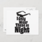 Carte Postale Lunettes de soleil après la tombée de la nuit (Devant / Derrière)