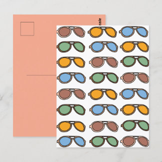Carte Postale Lunettes de soleil Coloré Lunettes de soleil d'été