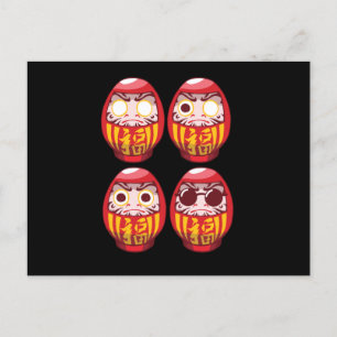 Carte Postale Lunettes de soleil Daruma