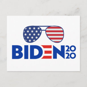 CARTE POSTALE LUNETTES DE SOLEIL JOE BIDEN POUR L'ÉLECTION PRÉSI