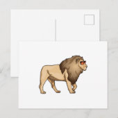 Carte Postale Lunettes de soleil Lion (Devant / Derrière)