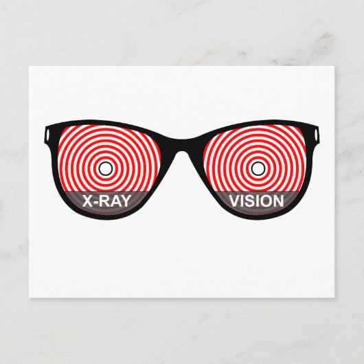Carte postale Lunettes de vision à rayons X (Devant)