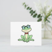 Carte Postale Lunettes d'étudiant nerd de grenouille Cravate (Debout devant)