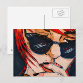 Carte Postale Lunettes Noires (Devant / Derrière)