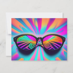 Carte Postale Lunettes psychédéliques