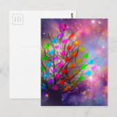 Carte Postale L'univers regorge d'amour, de coeurs et d'étoiles (Devant / Derrière)