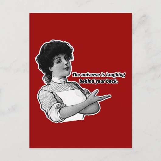 Carte Postale L'Univers si vous riez derrière votre dos (Devant)
