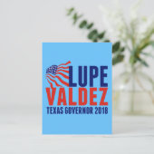 Carte Postale Lupe Valdez au Texas Governor 2018 (Debout devant)