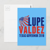 Carte Postale Lupe Valdez au Texas Governor 2018 (Devant / Derrière)
