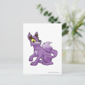 Carte Postale Lupe violet (Debout devant)