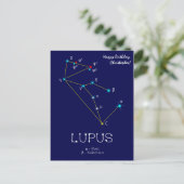 Carte Postale Lupus de constellation de l'hémisphère sud (Debout devant)