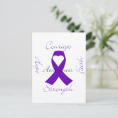 Carte Postale Lupus Pancréatique Thyroïde violet ruban conscienc (Debout devant)