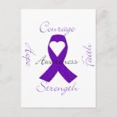 Carte Postale Lupus Pancréatique Thyroïde violet ruban conscienc (Devant)