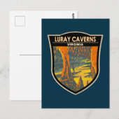 Carte Postale Luray Caverns Virginia Travel Art Badge (Devant / Derrière)