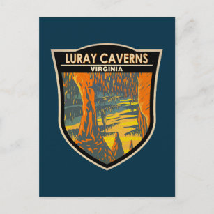 Carte Postale Luray Caverns Virginia Travel Art Badge