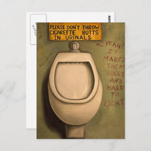 Carte Postale L'Urinal (Devant / Derrière)