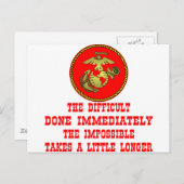 Carte Postale L'USMC, La Difficulté À Réaliser Immédiatement L'I (Devant / Derrière)