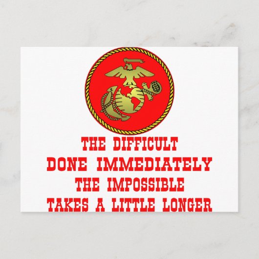 Carte Postale L'USMC, La Difficulté À Réaliser Immédiatement L'I (Devant)