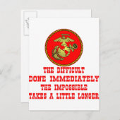 Carte Postale L'USMC, La Difficulté À Réaliser Immédiatement L'I (Devant / Derrière)