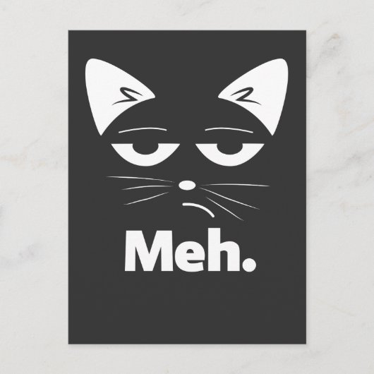 Carte Postale Lustige Katze Sarkastisches Kitten Meh (Devant)