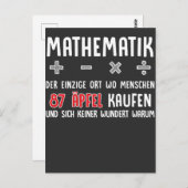 Carte Postale Lustiger Mathe Nerd Spruch Mathematik Schule (Devant / Derrière)