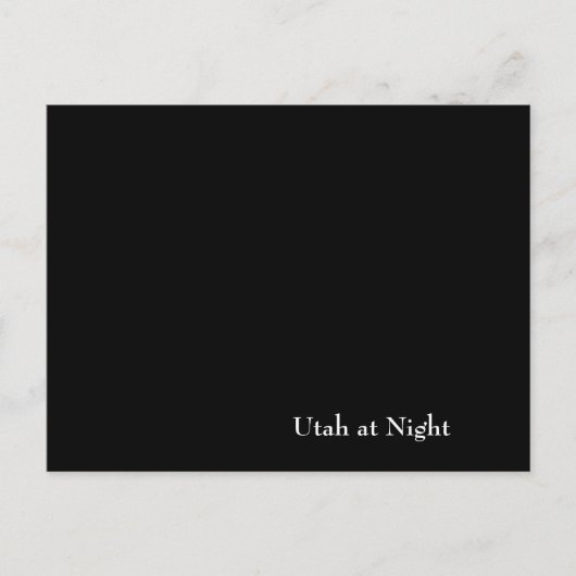 Carte Postale L'Utah la nuit (Devant)