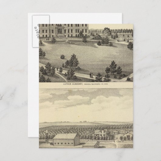 Carte Postale Luther Academy, Nebraska (Devant / Derrière)