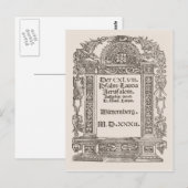 Carte Postale Luther, Wittemberg, 1532 (Devant / Derrière)