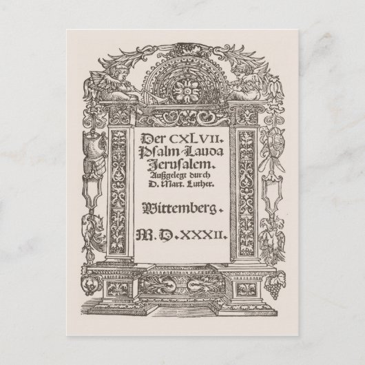 Carte Postale Luther, Wittemberg, 1532 (Devant)