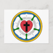 Carte Postale Lutherrose Rose de Luther Lutheranisme Martin Luth (Devant)