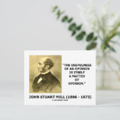 Carte Postale L'utilité d'une opinion est une affaire d'opinion (Debout devant)