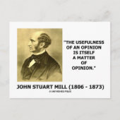 Carte Postale L'utilité d'une opinion est une affaire d'opinion (Devant)