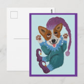 Carte Postale Lutin corgi (Devant / Derrière)