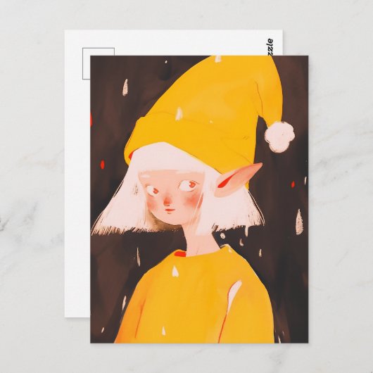 Carte Postale Lutin de Noël (Devant / Derrière)