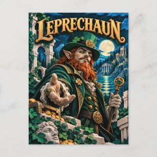 Carte Postale Lutin, Monstre de découpe de papier