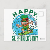 Carte Postale Lutin surfeur Hawaïen Saint-Patrick (Dos)