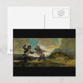Carte Postale Lutte avec les petits par Francisco Goya c 1820 (Devant / Derrière)