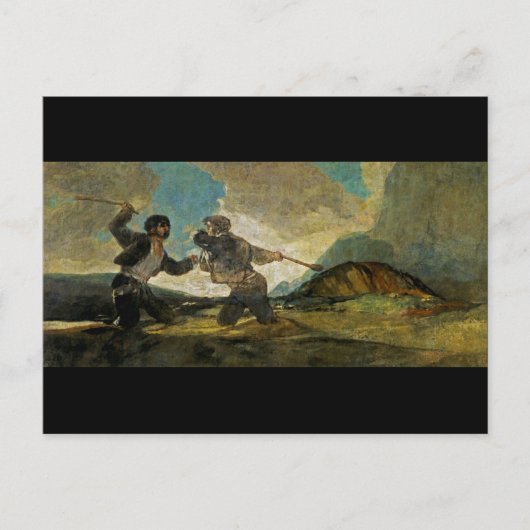 Carte Postale Lutte avec les petits par Francisco Goya c 1820 (Devant)
